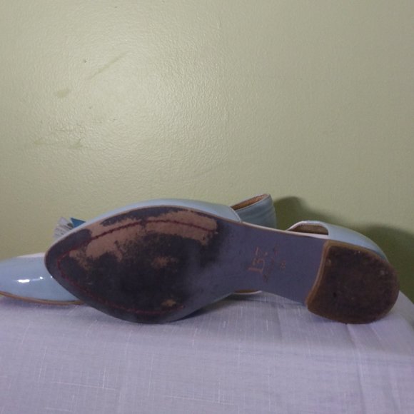 137 Handmade Shoes, blue and white flats - Picture 5 of 5